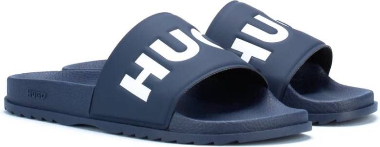 Hugo Boss Teenslippers Sliders Blauw Heren