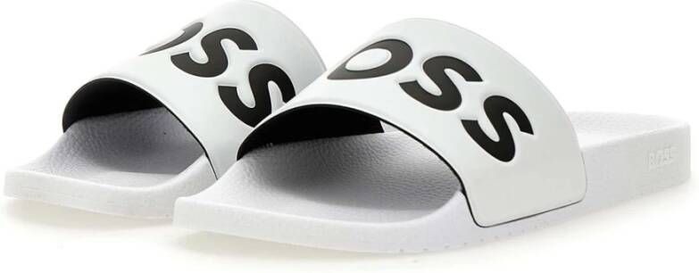 Hugo Boss Witte Aryeh Herenslippers White Heren