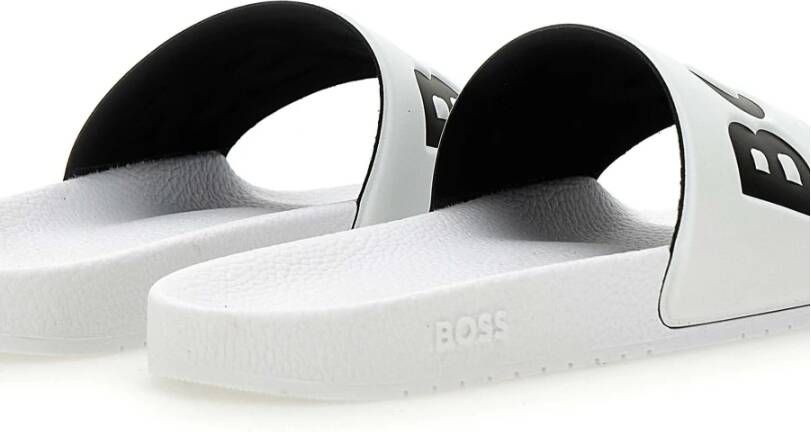 Hugo Boss Witte Aryeh Herenslippers White Heren