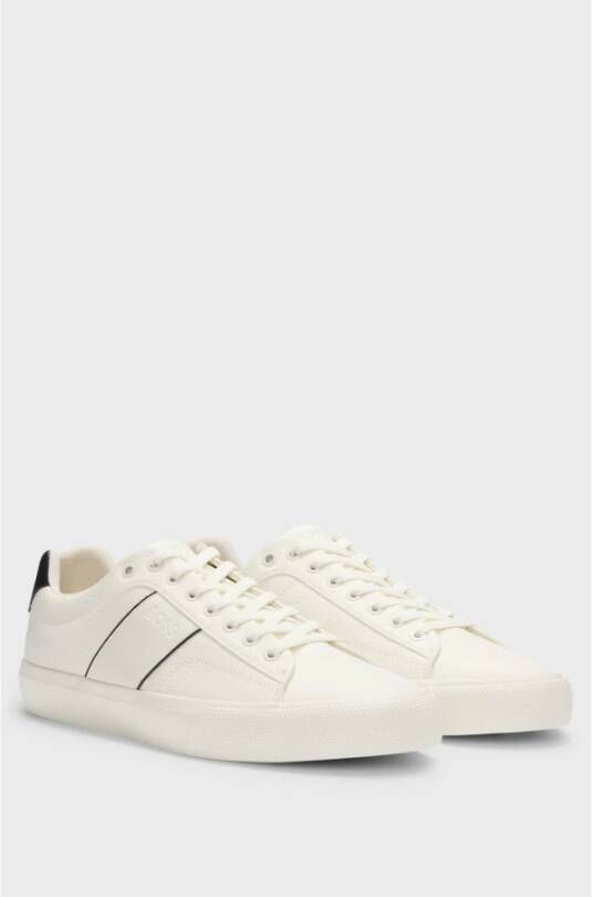 Hugo Boss Witte Leren Sneakers Aiden White Heren