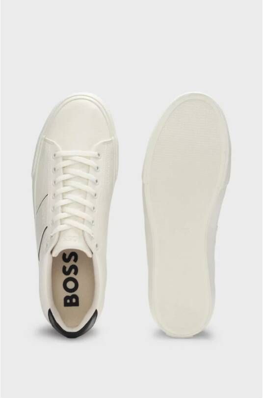 Hugo Boss Witte Leren Sneakers Aiden White Heren