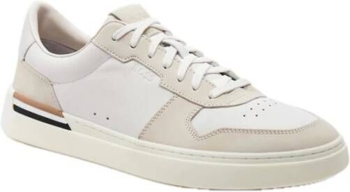 Hugo Boss Witte Leren Sneakers Trendy Design White Heren