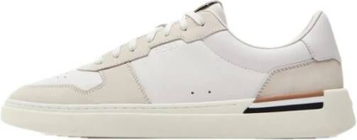 Hugo Boss Witte Leren Sneakers Trendy Design White Heren