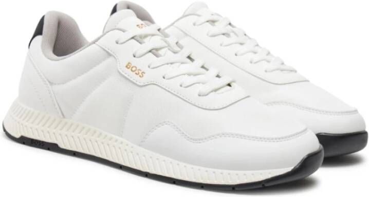 Hugo Boss Witte Sneakers met Notched Eva-zool White Heren