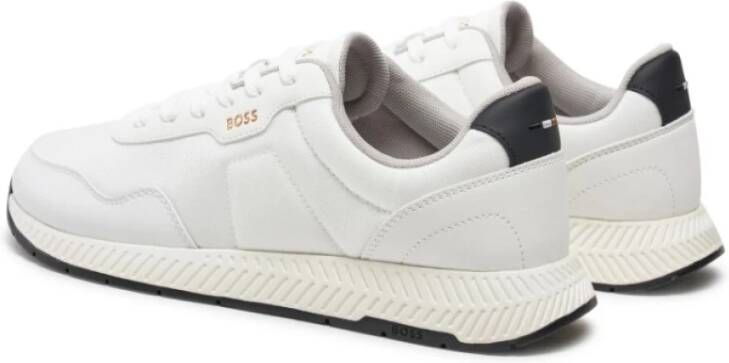 Hugo Boss Witte Sneakers met Notched Eva-zool White Heren