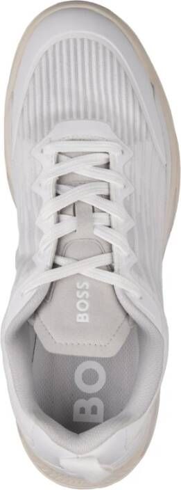 Hugo Boss Witte Sneakers met Polyester Samenstelling White Heren