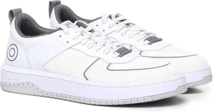 Hugo Boss Witte Veterschoenen Ronde Neus White Heren