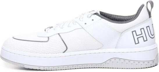 Hugo Boss Witte Veterschoenen Ronde Neus White Heren