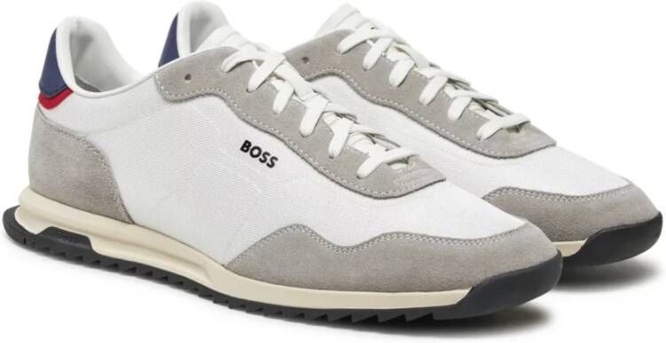 Hugo Boss Zayn Lowp Leren Textiel Sneakers Multicolor Heren