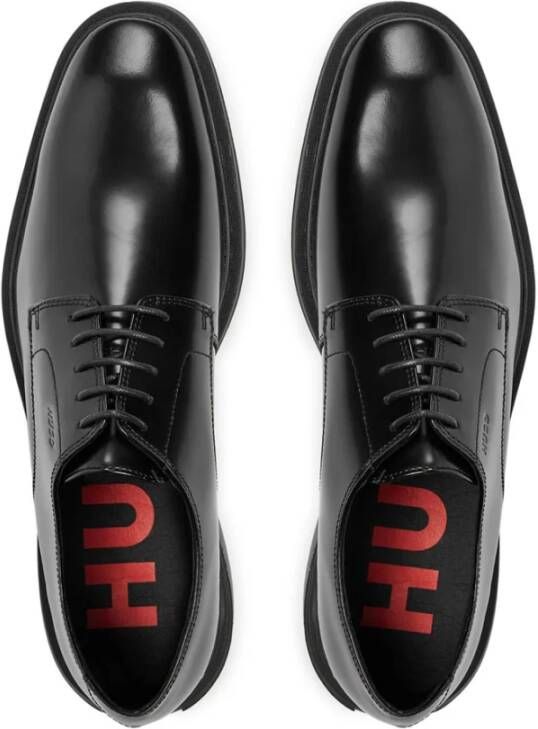 Hugo Boss Zwarte Derby Schoenen met Kwastjes Black Heren