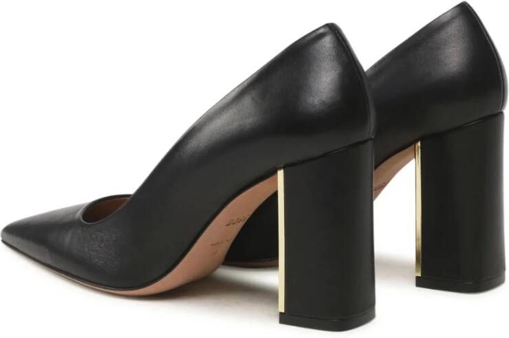 Hugo Boss Zwarte Leren Pumps Gemaakt in Italië Black Dames