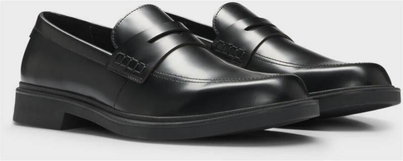 Hugo Boss Zwarte platte schoenen voor heren Black Heren