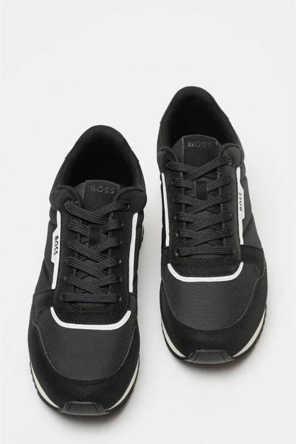 Hugo Boss Zwarte Sneakers Kai Model Black Heren