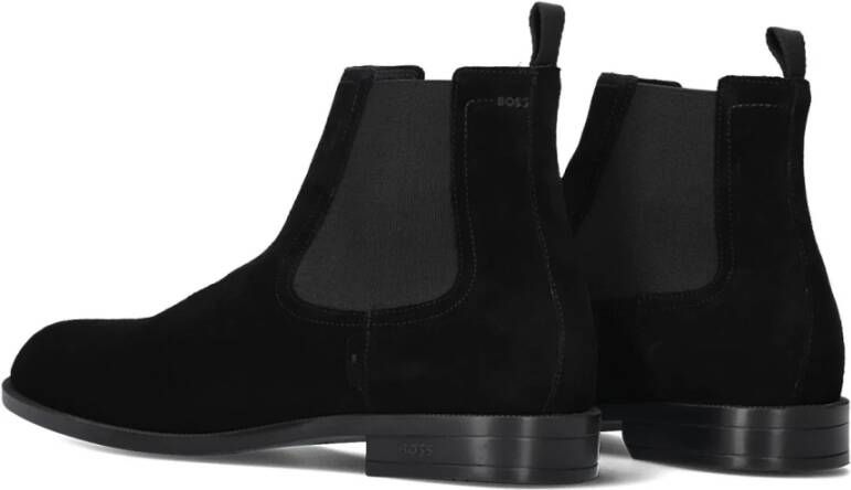 Hugo Boss Zwarte Suède Chelsea Boots Black Heren