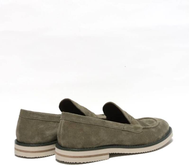 Hundred100 Groene Suède Loafer Schoenen Green Heren