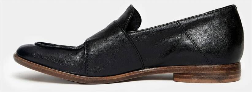 Hundred100 Zwarte leren Loafer Mocassins Black Dames