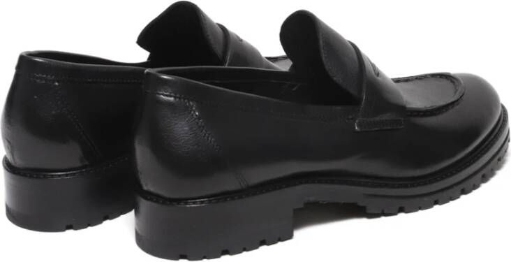 Hundred100 Zwarte Leren Moccasins voor Dames Black Dames