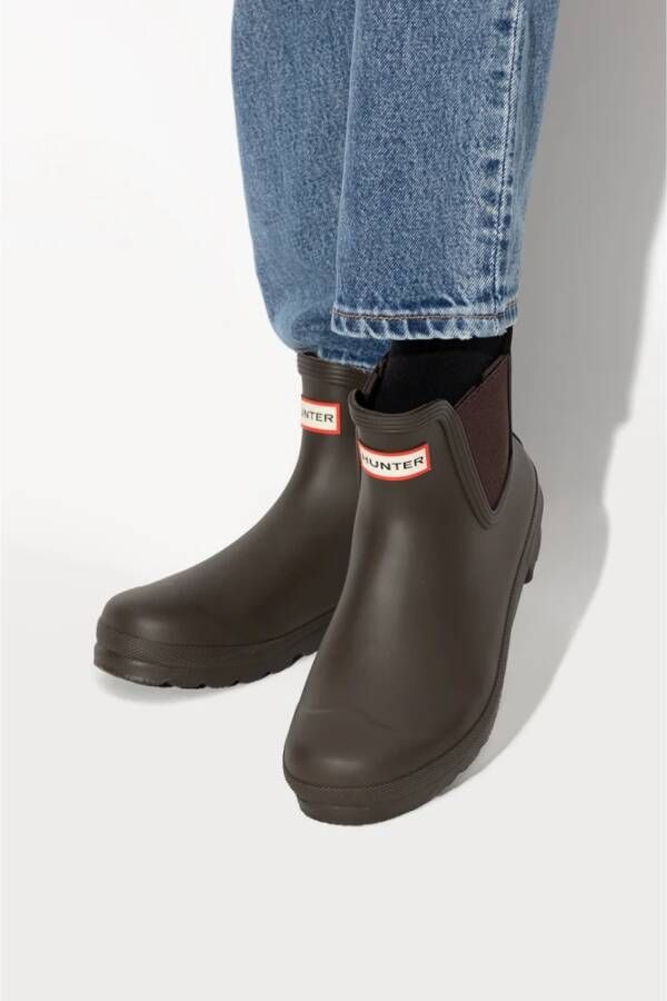 Hunter Original Chelsea rain boots Bruin Dames