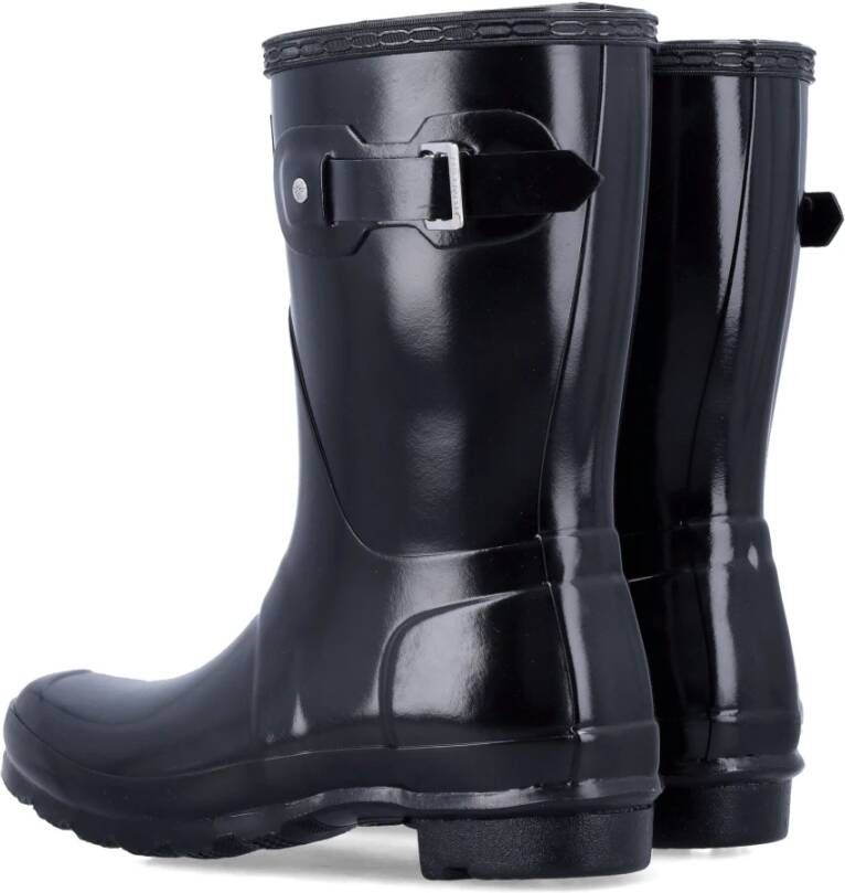 Hunter Zwarte Gesloten Schoenen Waterdichte Instaplaarzen Black Dames