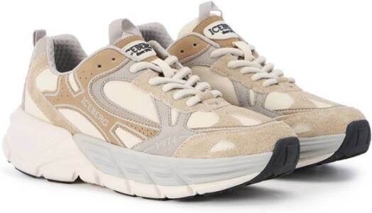 Iceberg Atletiekgeïnspireerde sneakers met EVA-rubberen zool Beige Heren