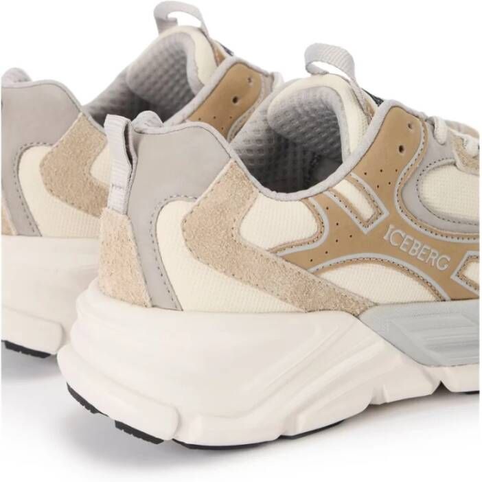 Iceberg Beige Leren Sneakers Beige Heren