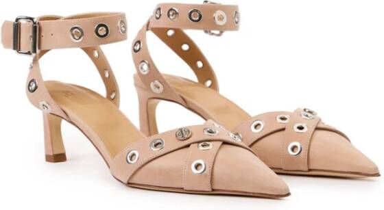 Iceberg Blush kitten hak sling back met stud details Pink Dames