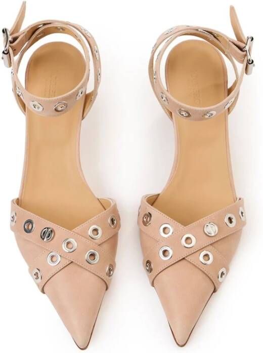 Iceberg Blush kitten hak sling back met stud details Pink Dames