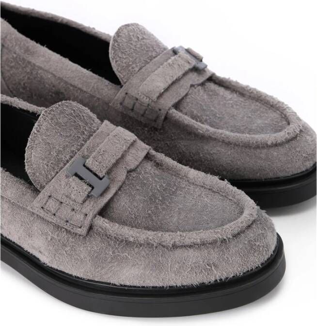 Iceberg Chunky Sole Suede Loafers Gray Heren