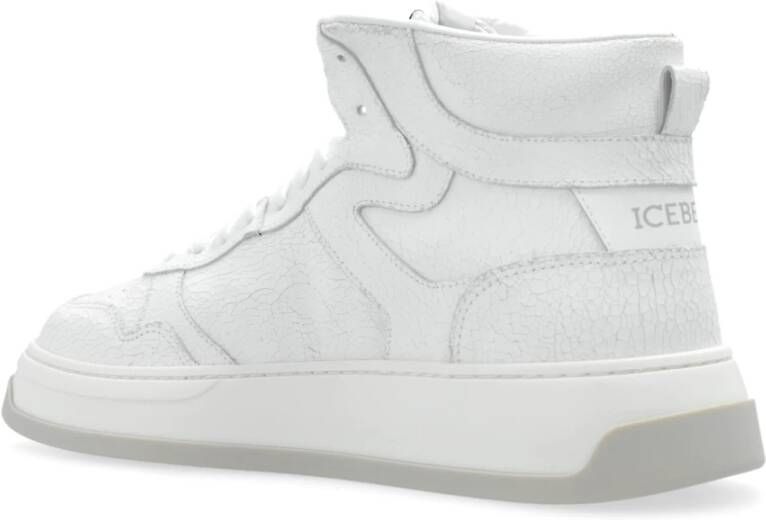 Iceberg Enkellaagse sportschoenen 'Clock' White Heren