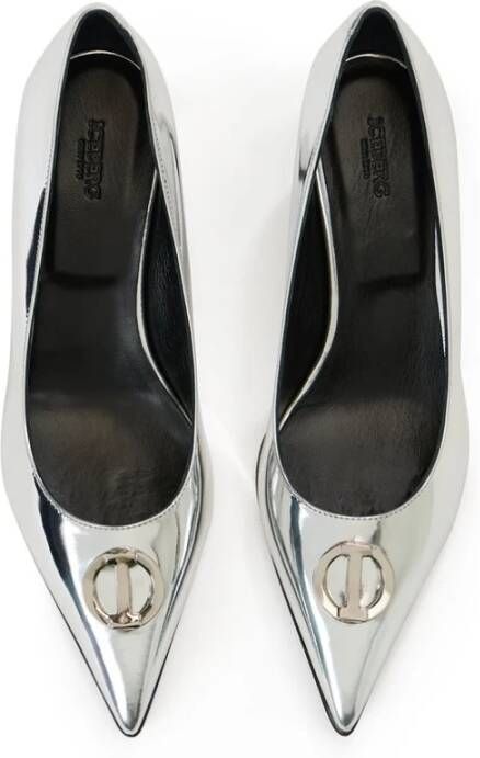 Iceberg Zilveren pumps met kittenhak Gray Dames