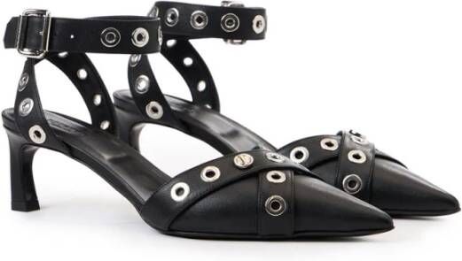 Iceberg Zwarte kittenhak slingback met stud details Black Dames