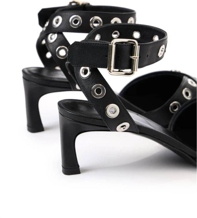 Iceberg Zwarte kittenhak slingback met stud details Black Dames