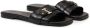 Iceberg Zwarte leren platte sandalen met voorband en monogramdetails Black Dames - Thumbnail 2