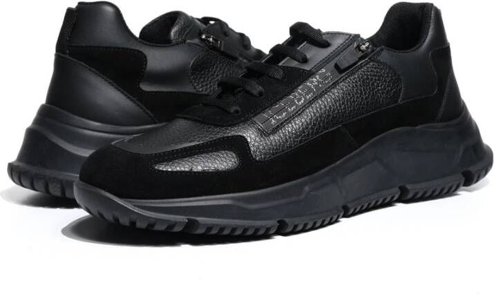 Iceberg Zwarte Sneakers Regular Fit Black Heren