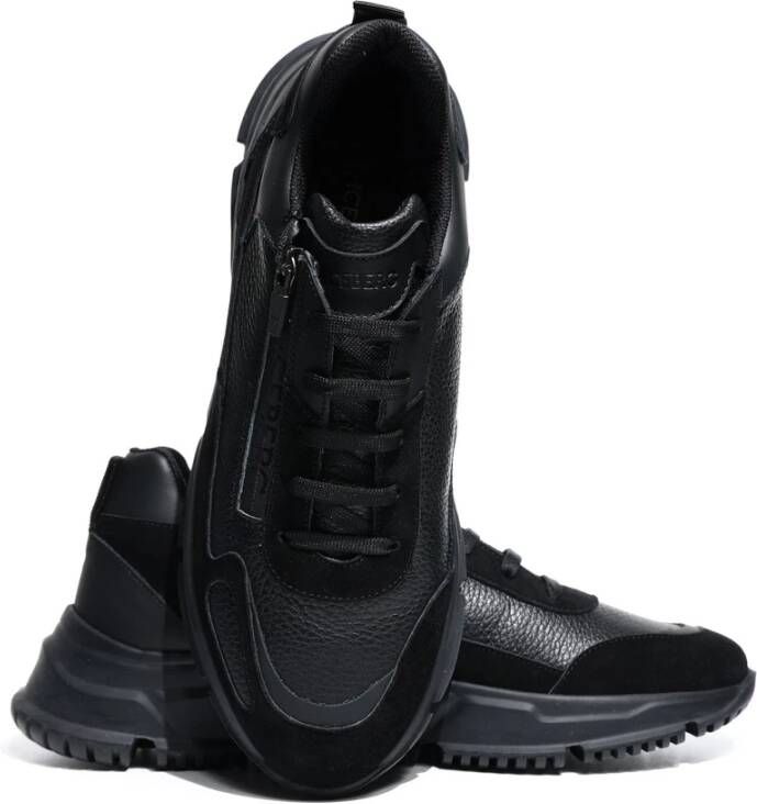 Iceberg Zwarte Sneakers Regular Fit Black Heren