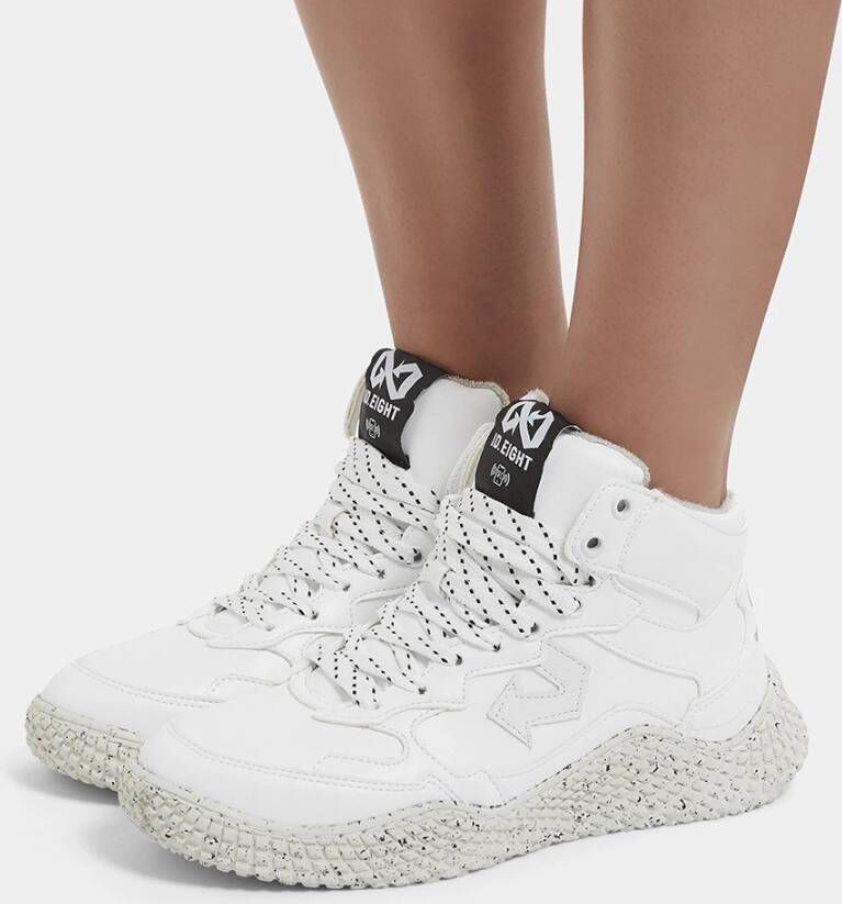 Id.eight Witte Hana Mid Sneaker White Unisex