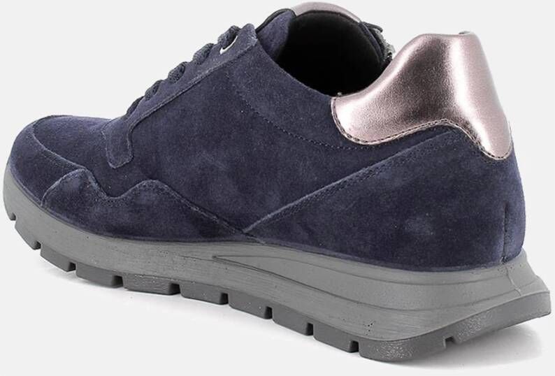 IGI&Co Blauwe Retro Rits Sneakers Blue Dames