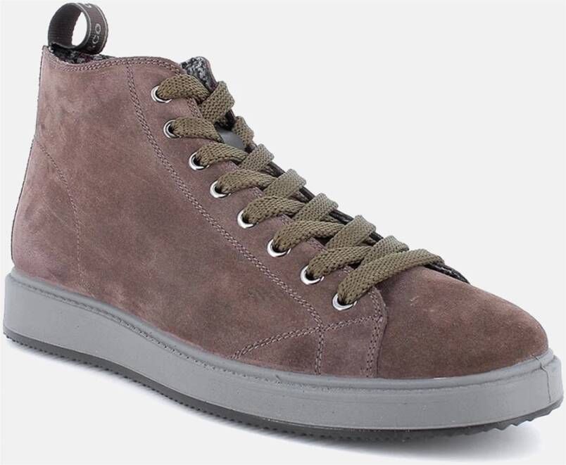 IGI&Co Bruine Suède Mid-Cut Sneakers Brown Heren