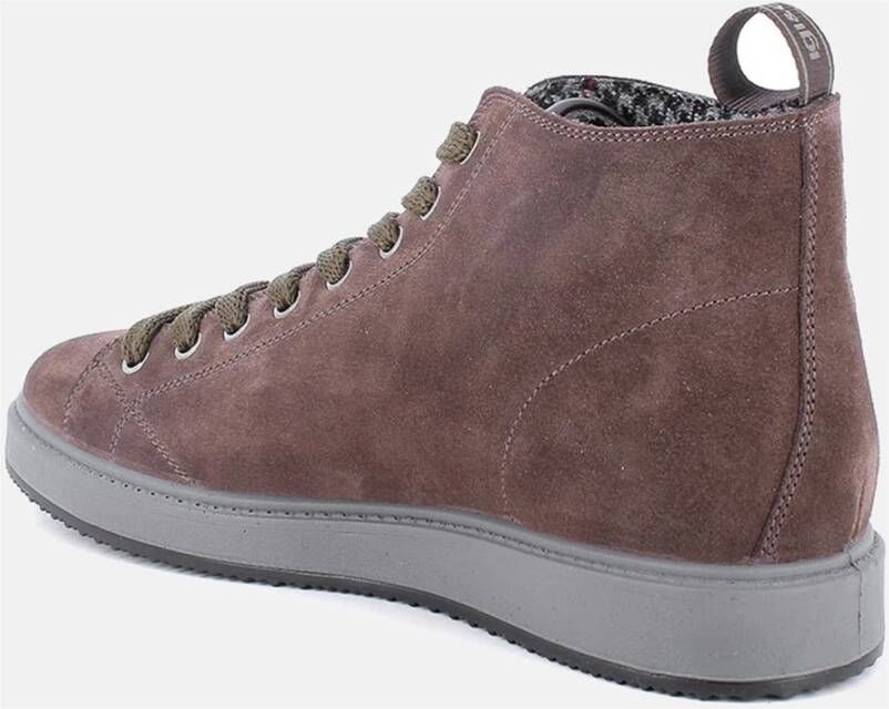 IGI&Co Bruine Suède Mid-Cut Sneakers Brown Heren