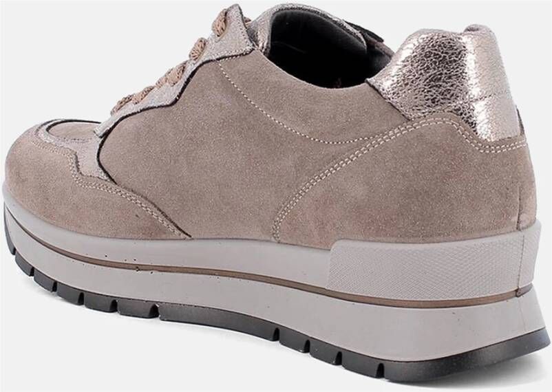 IGI&Co Grijze Sneakers met Gore-Tex Voering Brown Dames