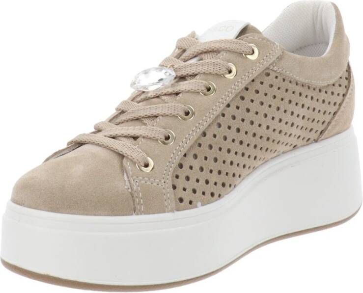 IGI&Co Leren Casual Sneakers Beige Dames