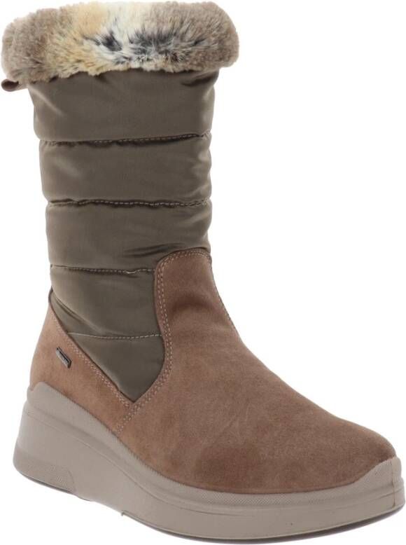 IGI&Co Leren en Stoffen Dameslaarzen Beige Dames