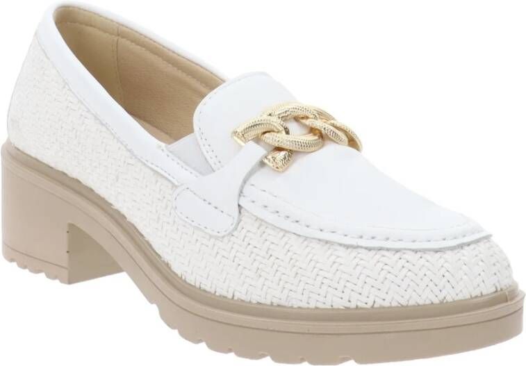 IGI&Co Leren en stoffen damesslippers White Dames