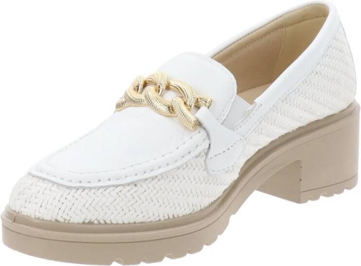 IGI&Co Leren en stoffen damesslippers White Dames