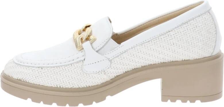 IGI&Co Leren en stoffen damesslippers White Dames