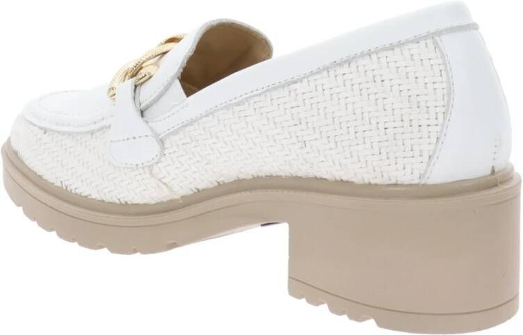 IGI&Co Leren en stoffen damesslippers White Dames