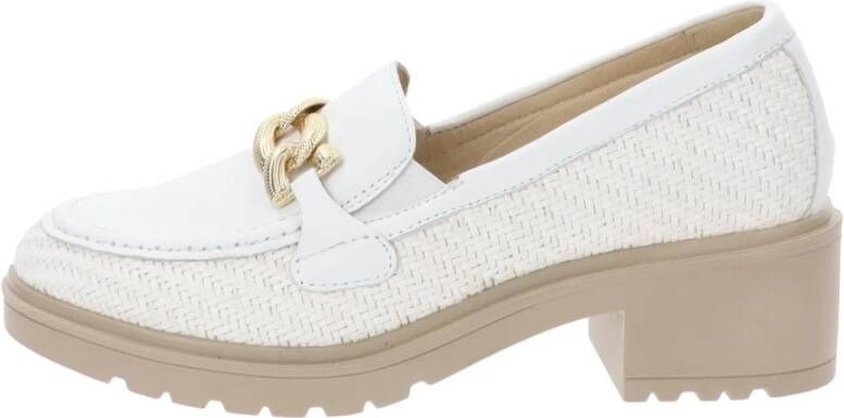 IGI&Co Leren en stoffen damesslippers White Dames