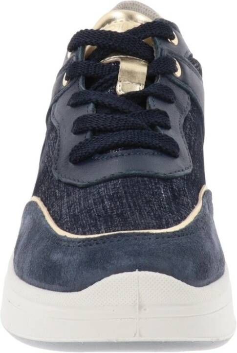 IGI&Co Leren en stoffen damessneakers Blue Dames