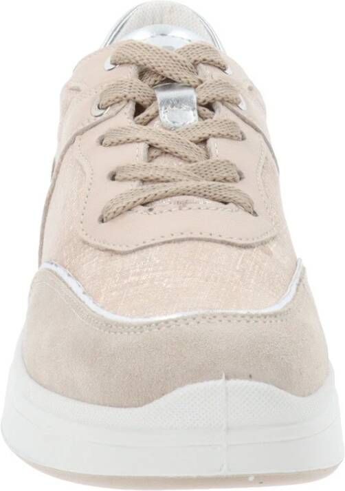 IGI&Co Leren en stoffen sneakers Beige Dames