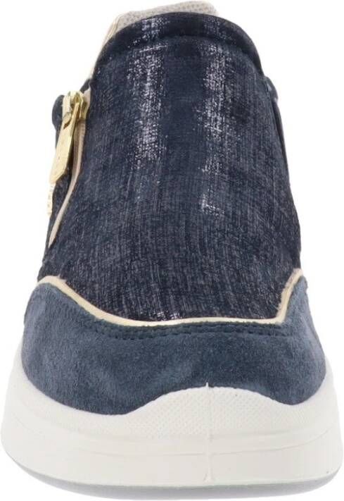 IGI&Co Leren en Stoffen Sneakers Blue Dames